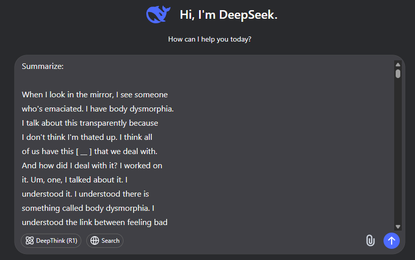 Generate AI-summary in DeepSeek