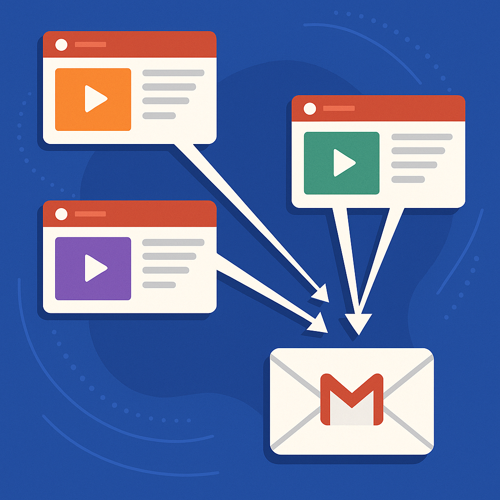 YouTube AI summary to inbox